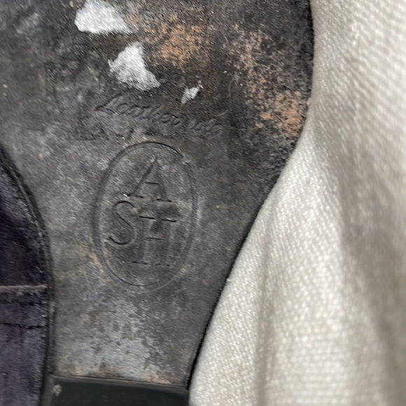 ASH Jasmin Suede Black Blue Wedge Booties Size EU 36 - Picture 7 of 8